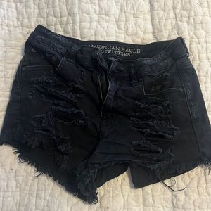 American Eagle Outfitters black jean shorts